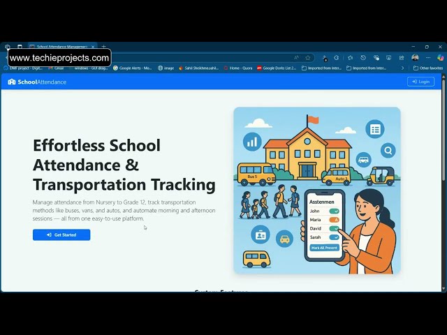 Attendance Management System Project in Python | School Management System Project Web Development