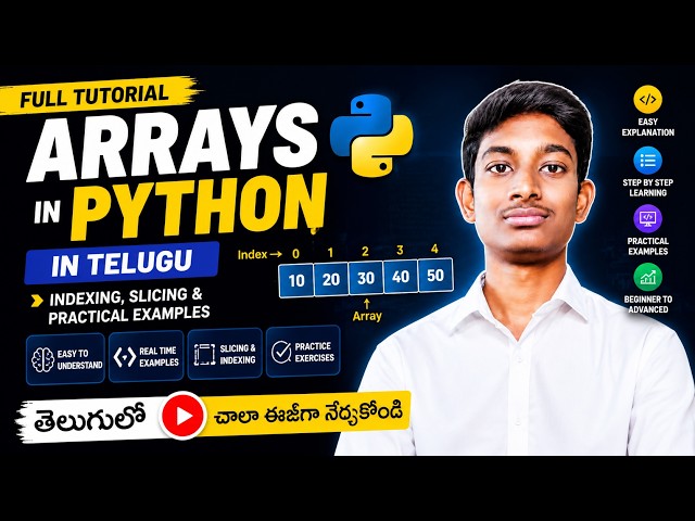 Arrays in Python Full Tutorial | Indexing, Slicing & Practical Examples