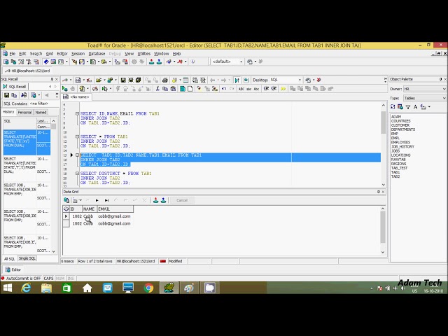 Intersect vs Inner Join in Oracle Database