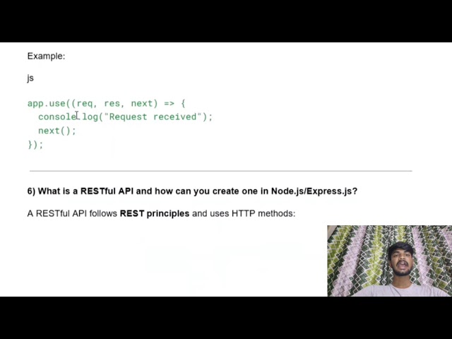 Node.js interview questions video