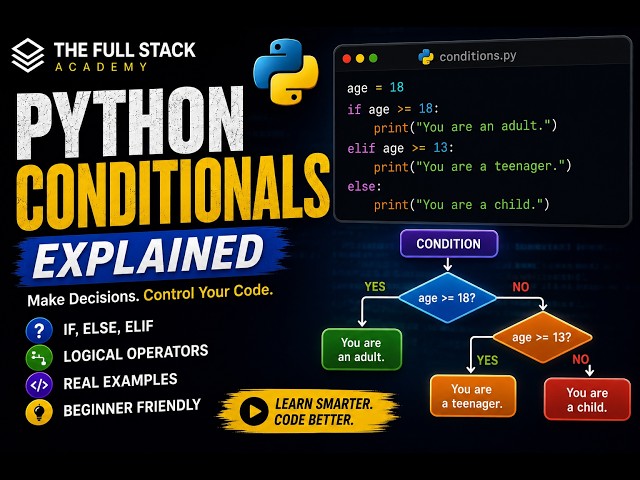 Python Conditionals Explained for Beginners | Week 1