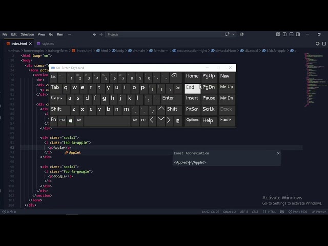 Login form in HTML & CSS - No talking 