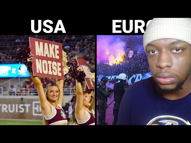 American Reacts To Football fans and atmosphere USA vs Europe Pt. 2