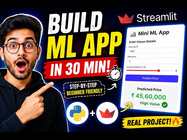Build a Mini Machine Learning App with Streamlit (Full Tutorial | Beginner to Advanced)