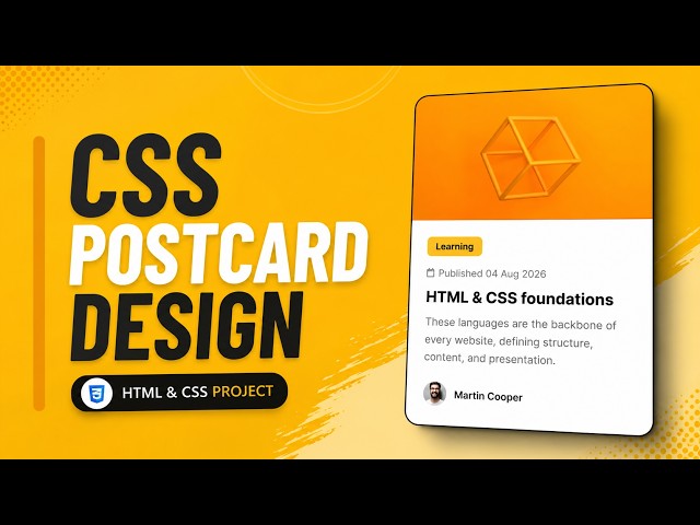 Build a Postcard with HTML & CSS | Beginner Practice | HujaifaCodes