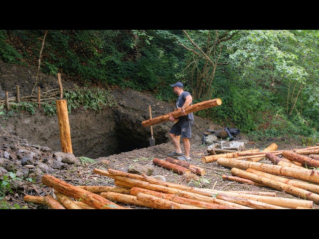 Man Builds Hobbit House with STONES and LOGS by the River | by @Theonewhobuilds-kz7tr