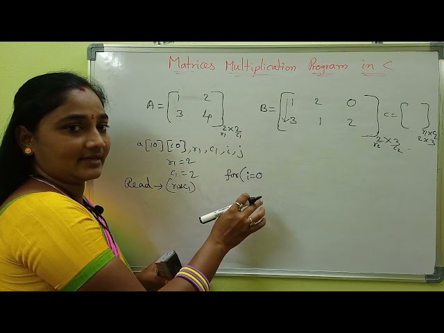 C Language ||Arrays in C ||Part-17: Matrices Multiplication ||Telugu Scit Tutorial