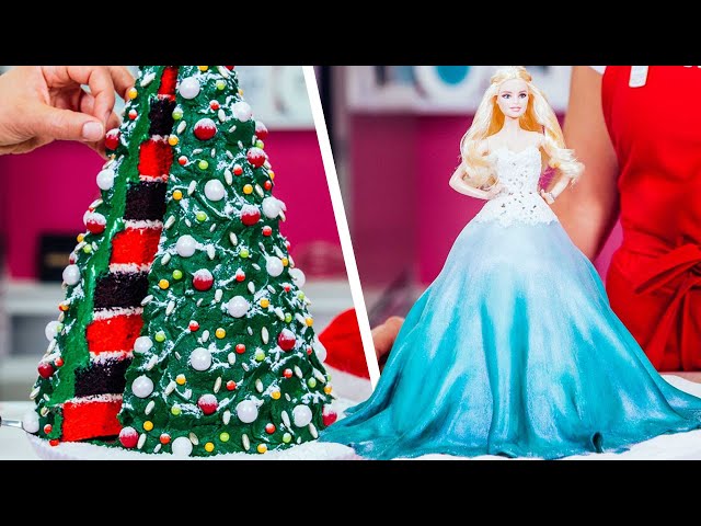 Holiday Barbie Doll CAKE & More Christmas Baking Ideas | How To Cake It Step By Step