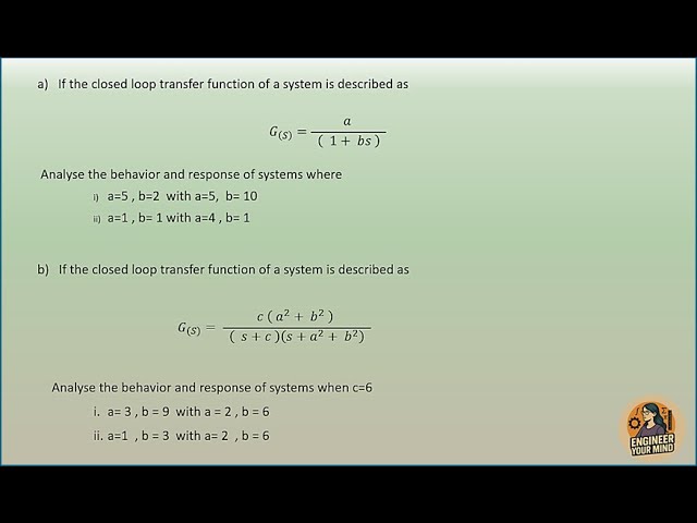 Analyzing Control System Responses | Transfer Function Behavior Explained  - Control System