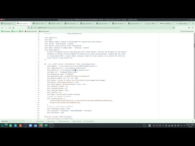 exploring asyncio opcua in python 4 - exploring server constructor, init functions and source code