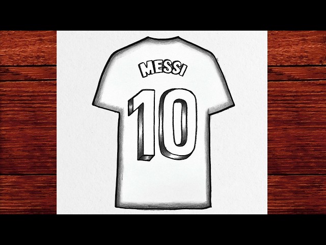 Messi 10 Easy 3D Drawing ⚽ | 3D Lionel Messi Number 10 Pencil Sketch Tutorial