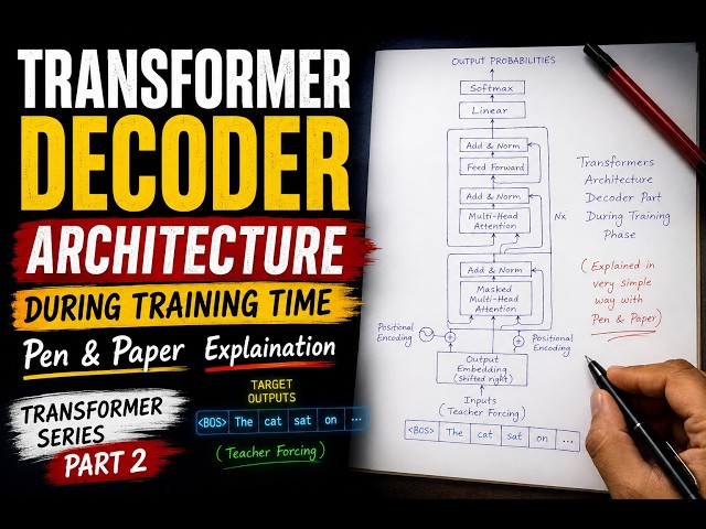 Transformer Decoder Arch During Training Time - Pen & Paper Explaination | Transformer Series Part2