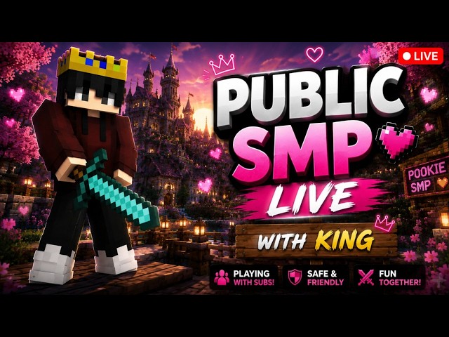 🔴[Live] 🔥 PUBLIC SMP LIVE With KING 👑 | Playing With Subscribers! | @King Gaming #cherrycraft