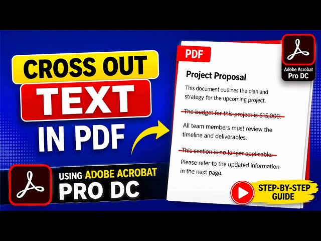 How to Cross Out Text in PDF Using Adobe Acrobat Pro DC (Step-by-Step Guide)