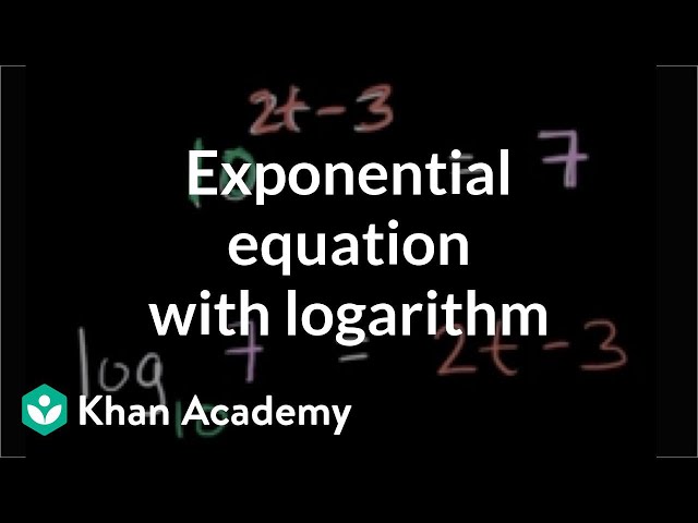 Solving exponential equation with logarithm | Logarithms | Algebra II | Khan Academy