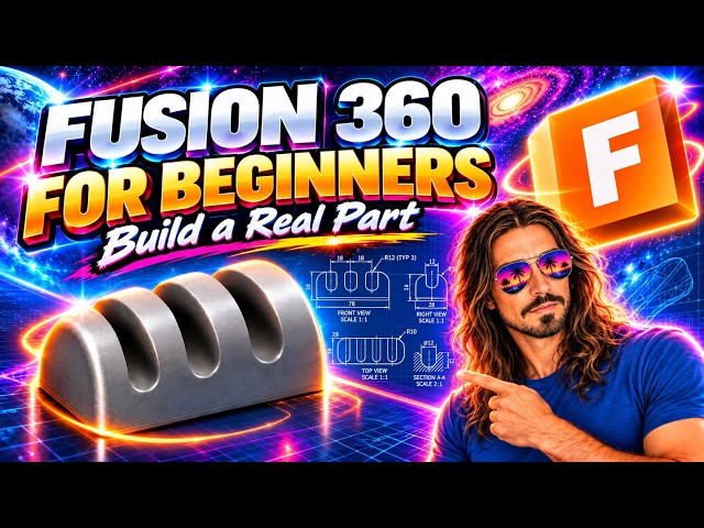 Fusion 360 for Beginners: Build a Real Part from Scratch (Full Tutorial)
