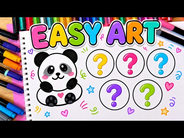 Easy Animals to Draw from a Circle 🐼✨ | Cute Drawing for Beginners