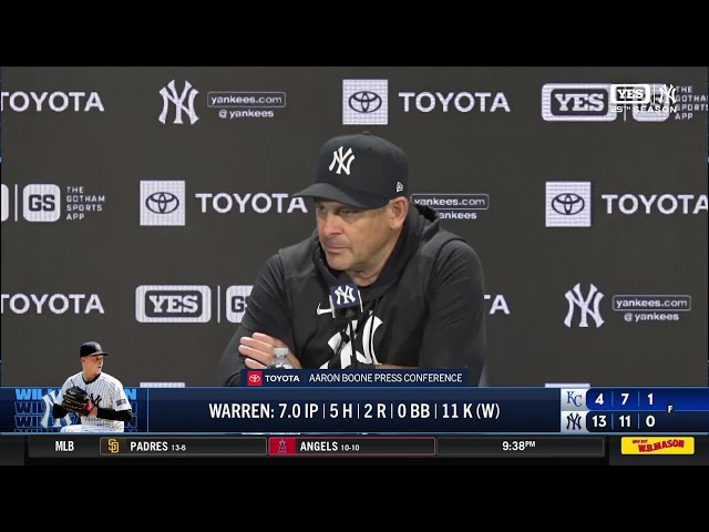 Aaron Boone on 13-4 win over Kansas City