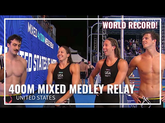 U.S. Closes Night One With WORLD RECORD in Mixed 400M Medley Relay | 2026 Pan Pacific Championships