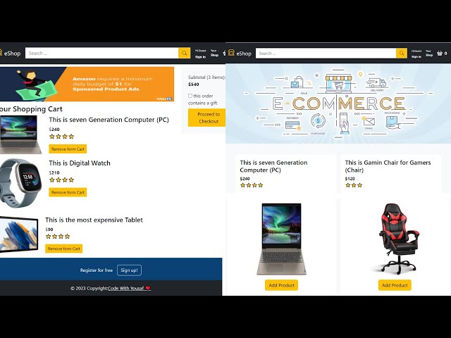 React eCommerce Website | Building an eCommerce Website with React | Amazon Clone using React