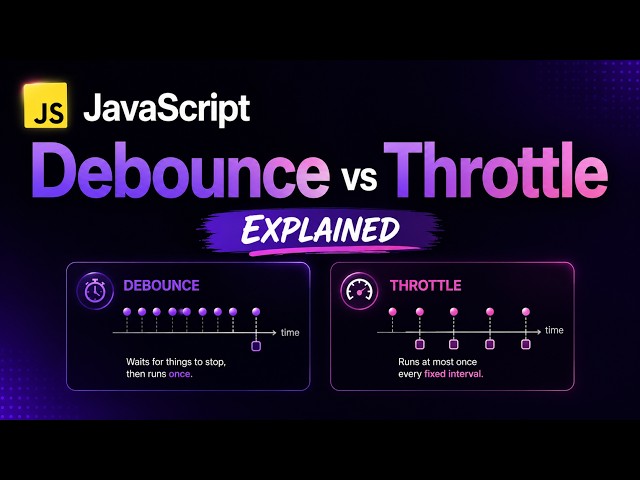 Debounce vs Throttle in JavaScript (Explained with Real Examples)
