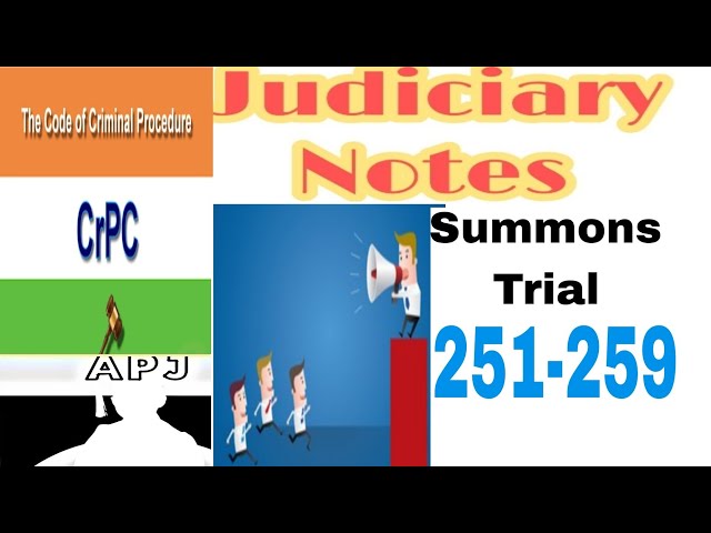 Best Law Tricks- Judiciary Notes for CrPC: Ch-19 :Section:251-259