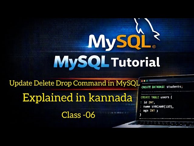 MySQL UPDATE DELETE TRUNCATE DROP Commands #drop_truncate_delete_update_commandsinsql #dmlcommands