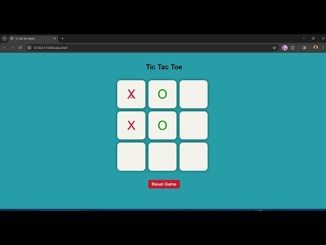 Day 27 | Built a Fully Functional Tic Tac Toe Game 🎮 | 365 Days of Code