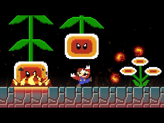 Mario but Fire Flowers are ENEMIES!
