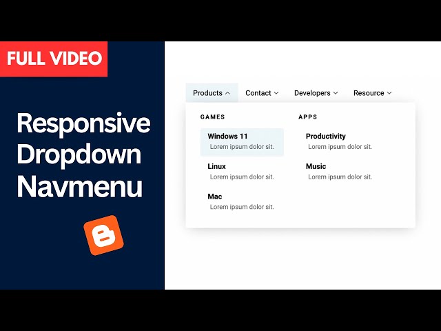 [FULL VIDEO] How To Design A Responsive Dropdown Navbar Using HTML, CSS & JavaScript