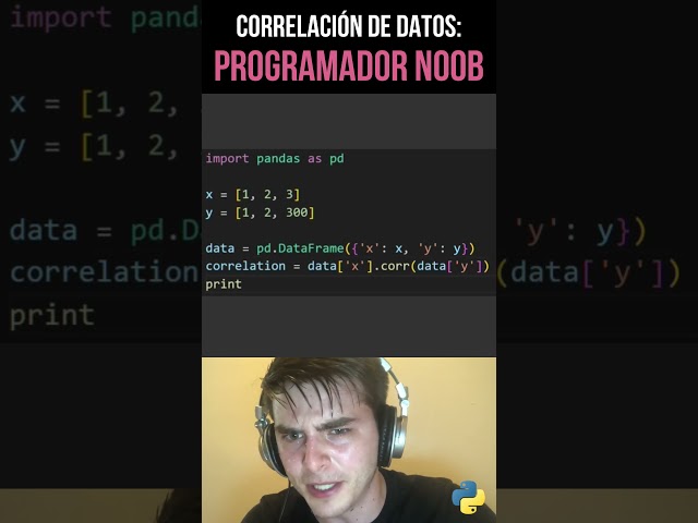 Calcula Correlación en Python: pandas vs. statistics.correlation