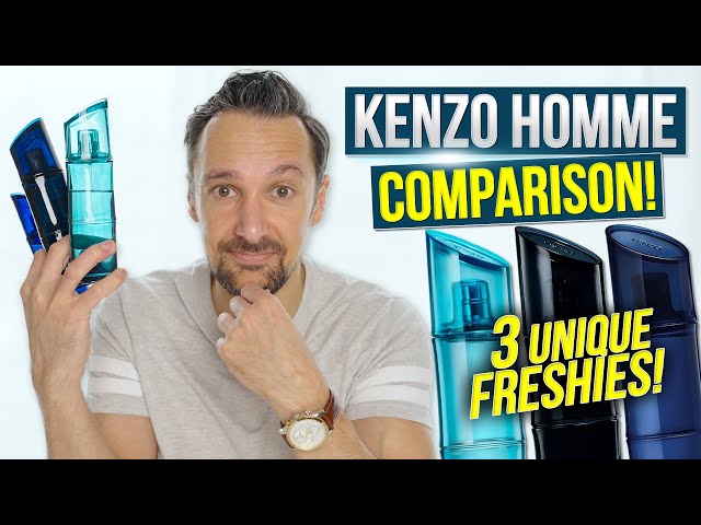 Kenzo Homme EDP vs EDT Intense vs Marine Comparison! UNIQUE FRESH FRAGRANCES FOR MEN!