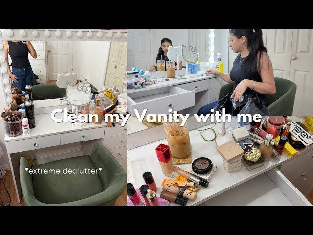 Clean my vanity with me⭐️ organizing + declutter