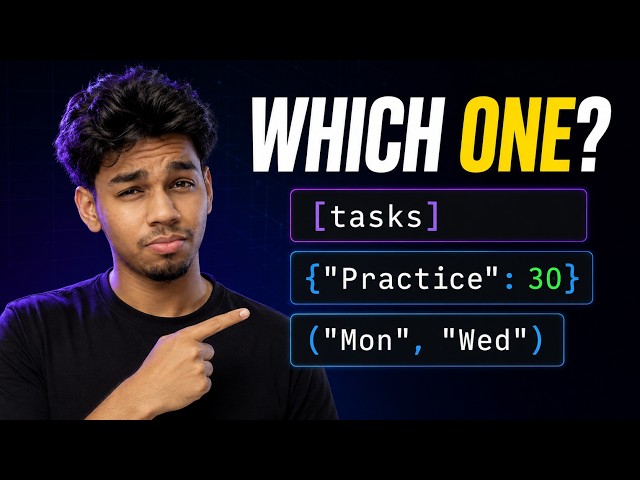 Python Strings, Lists, Tuples, Sets & Dictionaries Explained for Beginners