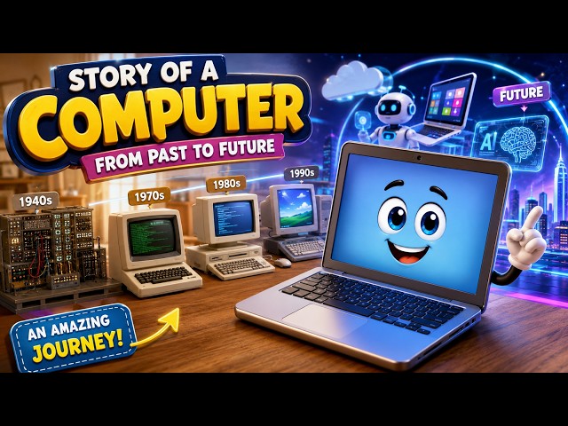 The Amazing Story of a Computer 💻 | From Giant Machines to AI 🤖 | 3D Animated Kids Story