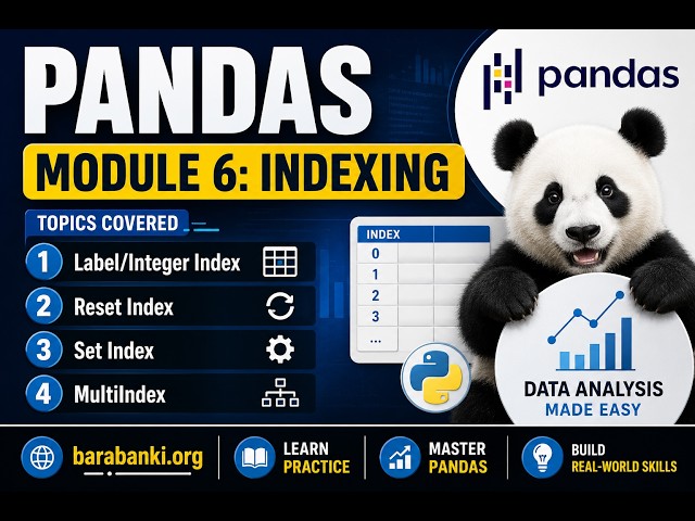 Pandas Indexing Explained  Reset Index, Set Index & MultiIndex | Module 6