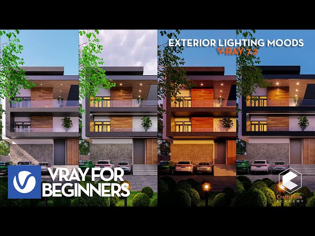 V-Ray Sun Lighting Tutorial 3ds Max | Daylight, Golden Hour, Overcast & Blue Hour