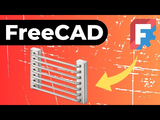 FreeCAD Beginner Tutorial: Create a 3D Model with Sketches, Sweep & Linear Pattern