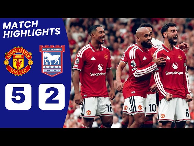 Man United vs Ipswich (5-2) HIGHLIGHTS | Bruno Fernandes Goal vs Ipswich.