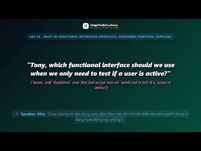 🚀 Day 38 - Built-in Functional Interfaces | English for Software Engineers