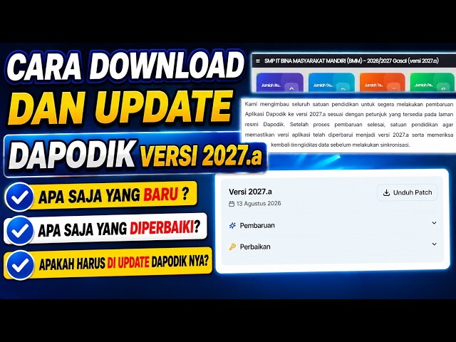 CARA DOWNLOAD DAN UPDATE DAPODIK 2027.a | APAKAH HARUS DI UPDATE ?
