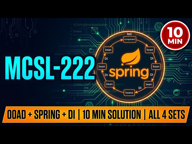 MCSL-222 Viva in 10 Minutes | OOAD, Spring, IOC, Dependency Injection & Web Tech | MCA