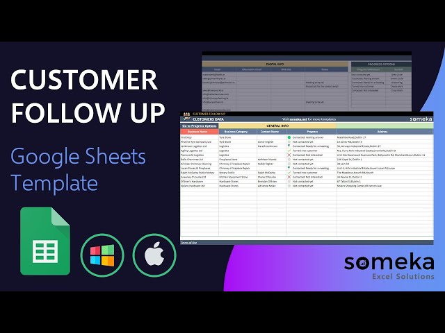 Customer Follow Up Google Sheets Template | Lead List Tool