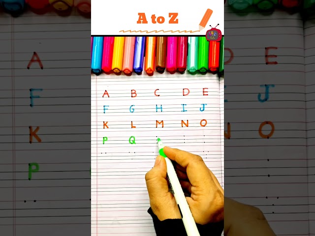 🎨 A to Z Alphabet Song | Colorful ABC Letters Writing for Kids 🔤✨