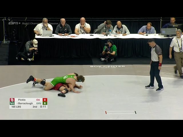 165lbs Terrell Barraclough (Utah Valley) vs Tate Picklo (Oklahoma)