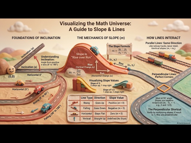 Learn Calculus from the Beginning: Part-I  Visualizing the Math Universe: Rise, Run & Right Angles