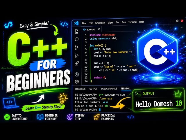 C++ Tutorial For Beginners | C++ For Beginners | C++ Full Course | C++ Programming | C++ Playlist ✅👍