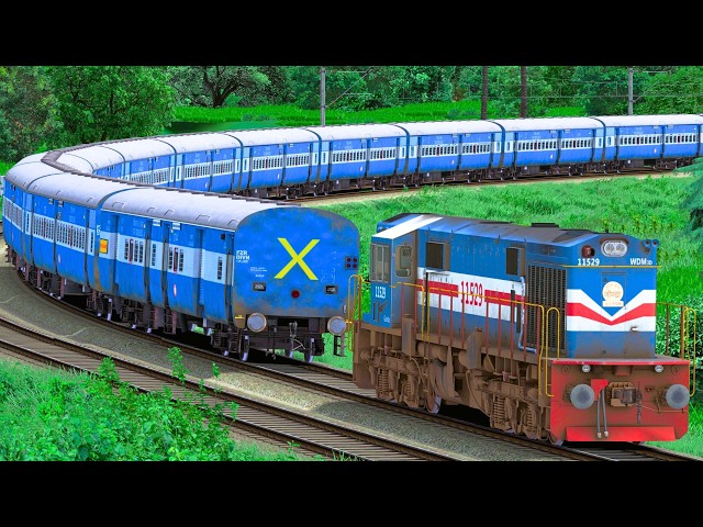 WDM3D SHUNT ICF BLUE PASSANGER TRAIN | BUMPY RAILROAD | Train Simulator | Railwork | NTG GAMING