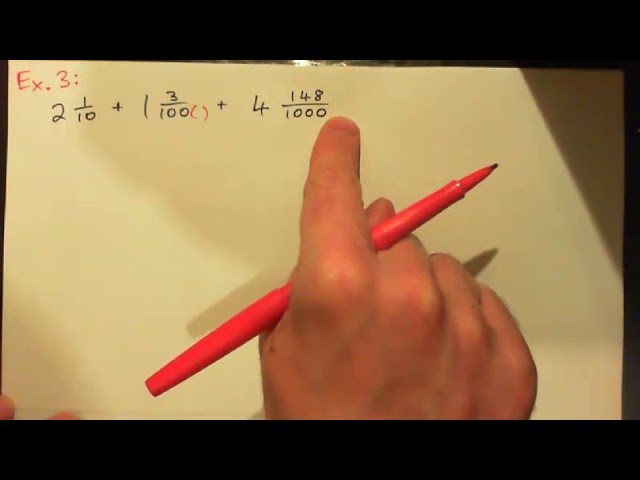 Add and Subtract Mixed Numbers with Tenths, Hundredths, Thousandths