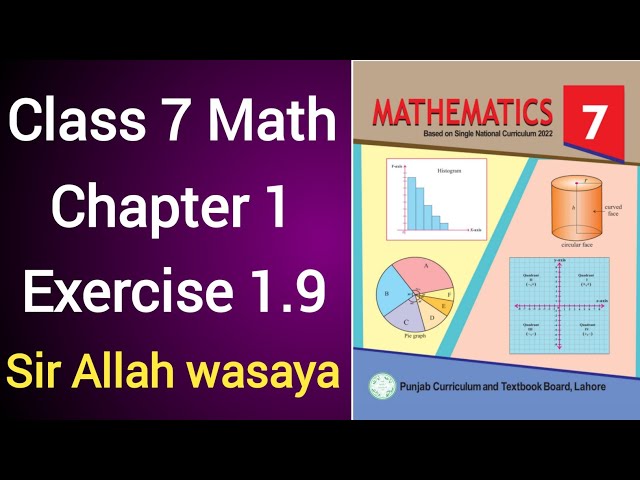 Class 7 Math New Book Chapter 1 Exercise 1.9 | Class 7 Math New Book Unit 1 Exercise 1.9
